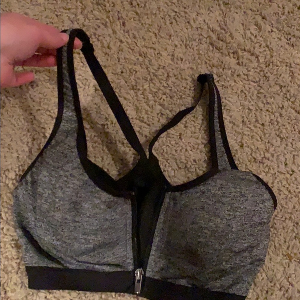 Padded zip up sports bra - Picture 2 of 3